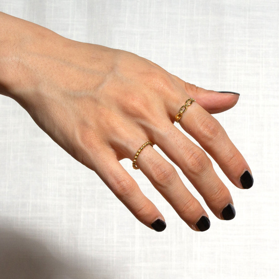 14k gold beaded ring rose gold, seed bead ring, gold captive bead ring, white gold bead ring