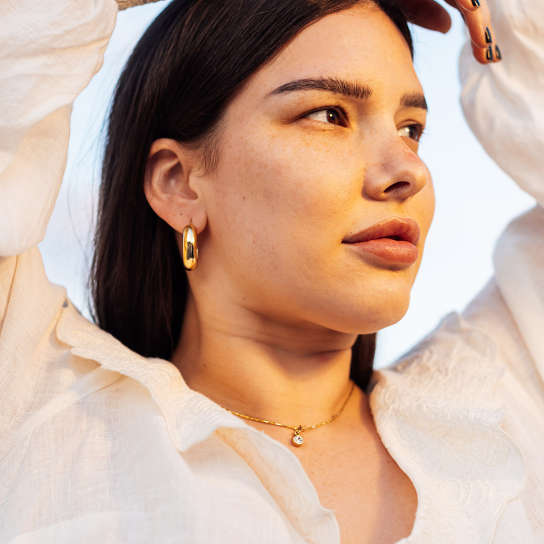 Oval Chunky Hoops | 10k Gold | 27.3mm