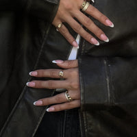 Gold Band with CZ Accent | 10k Gold