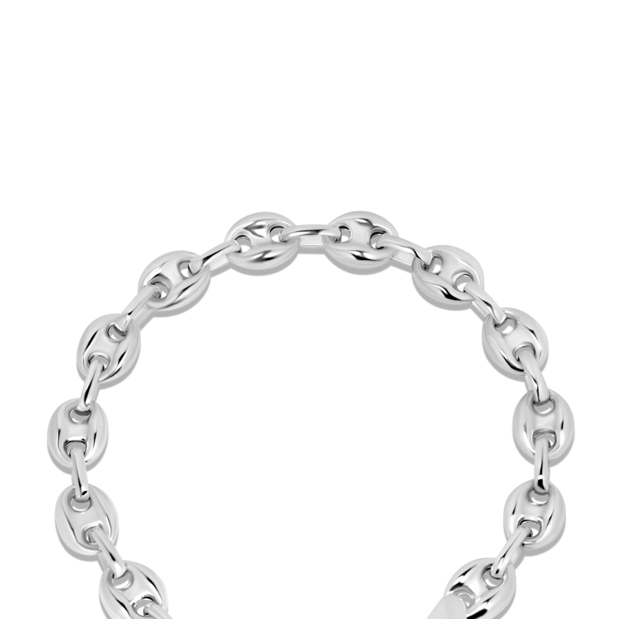 bold silver bracelet unisex