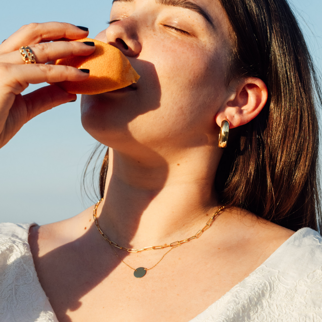 Oval Chunky Hoops | 10k Gold | 27.3mm