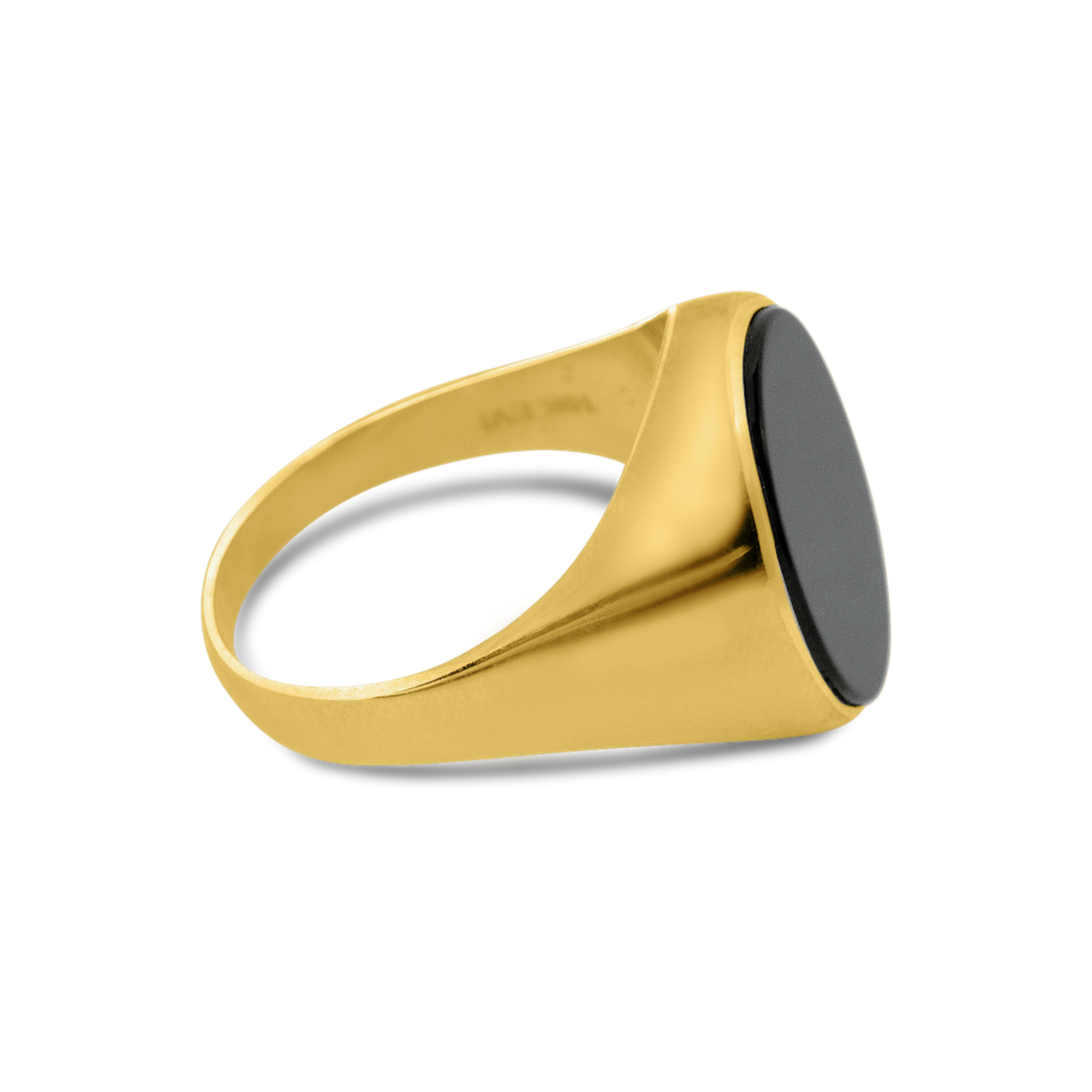statement black onyx ring for men