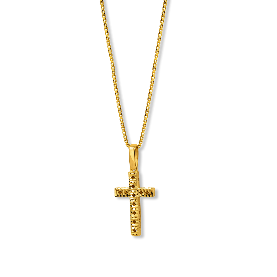 Diamond-Cut Cross | 10k Gold | 16–22"