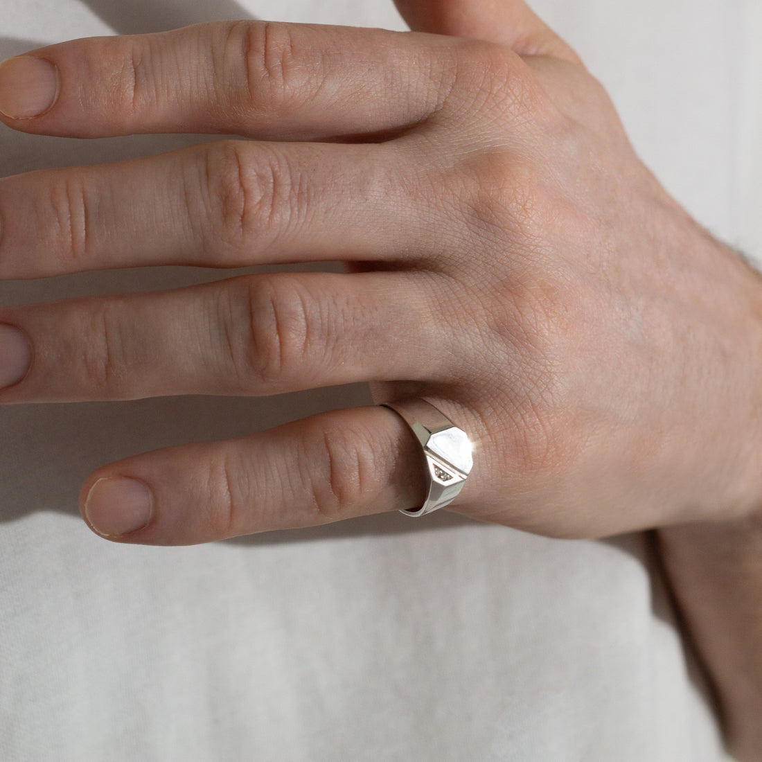 Square Signet Ring | 10k Yellow/White/Rose Gold