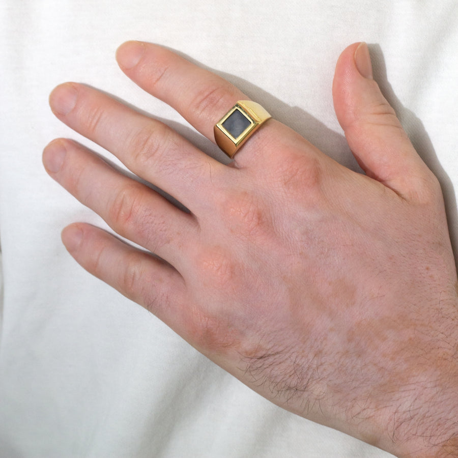 Bold Onyx Ring | 10k Gold
