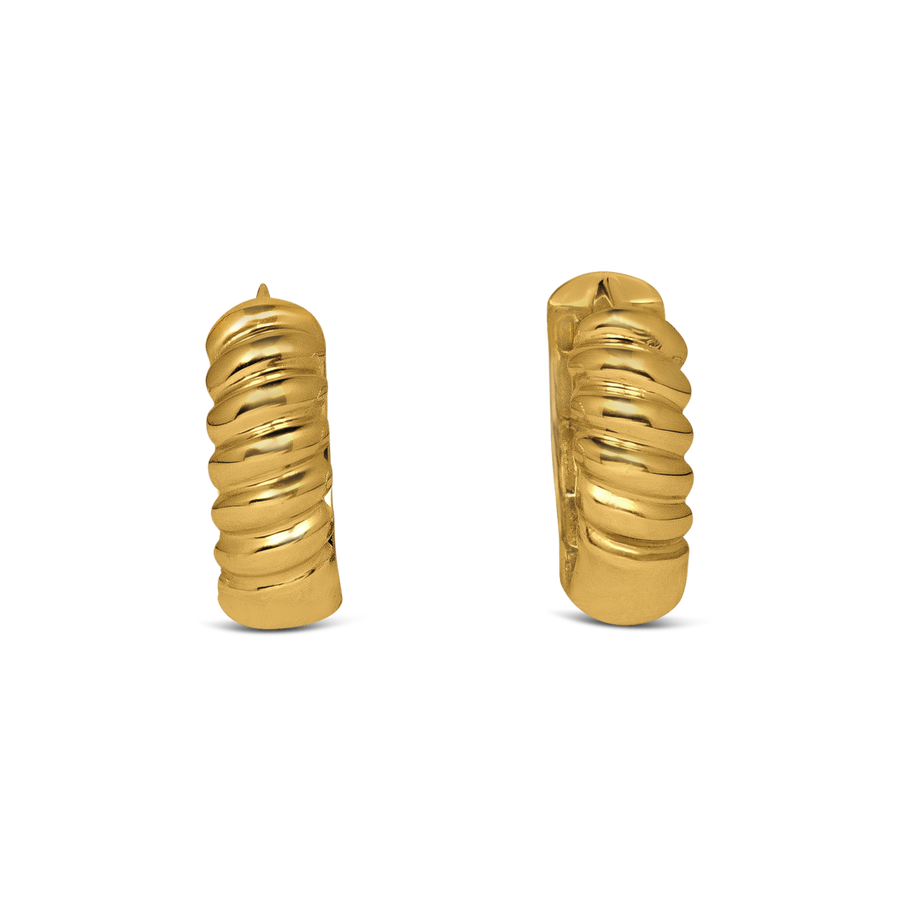 Reversible Croissant Huggies | 10k Gold