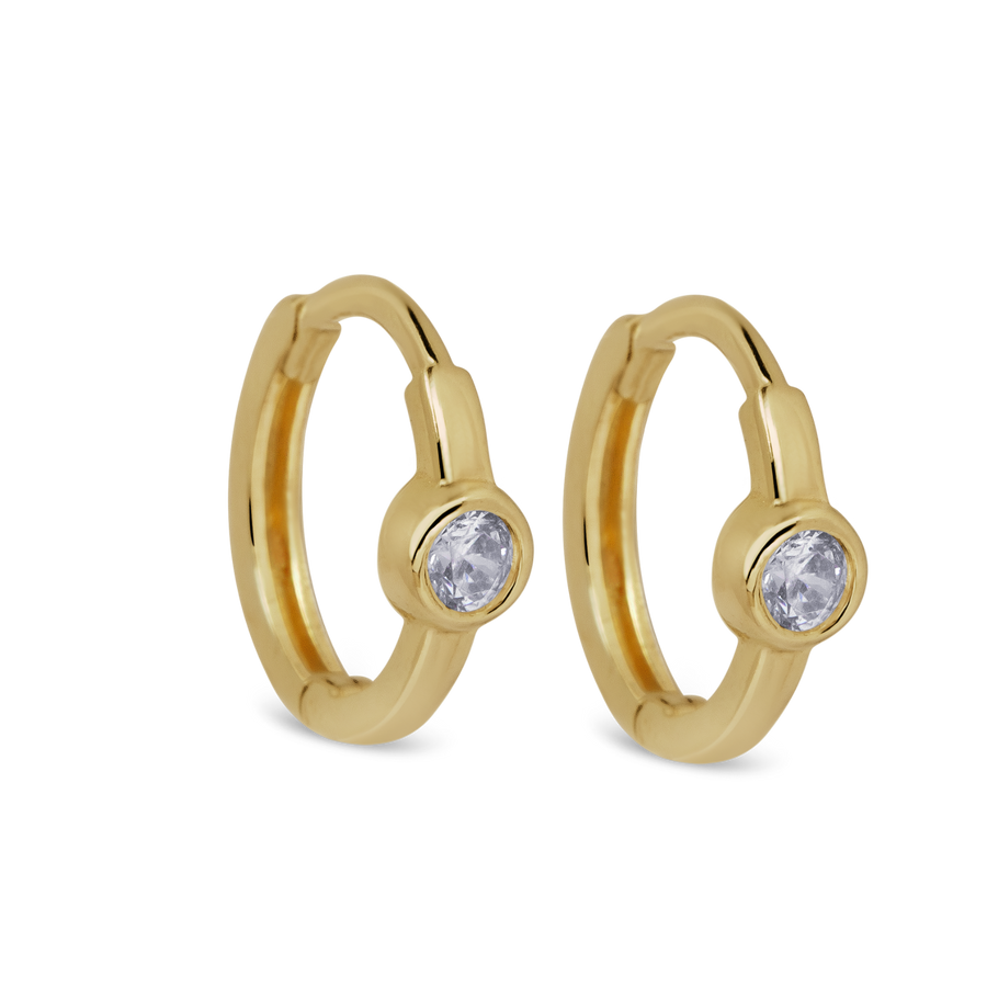 mini huggies, petite diamond huggie hoop earrings