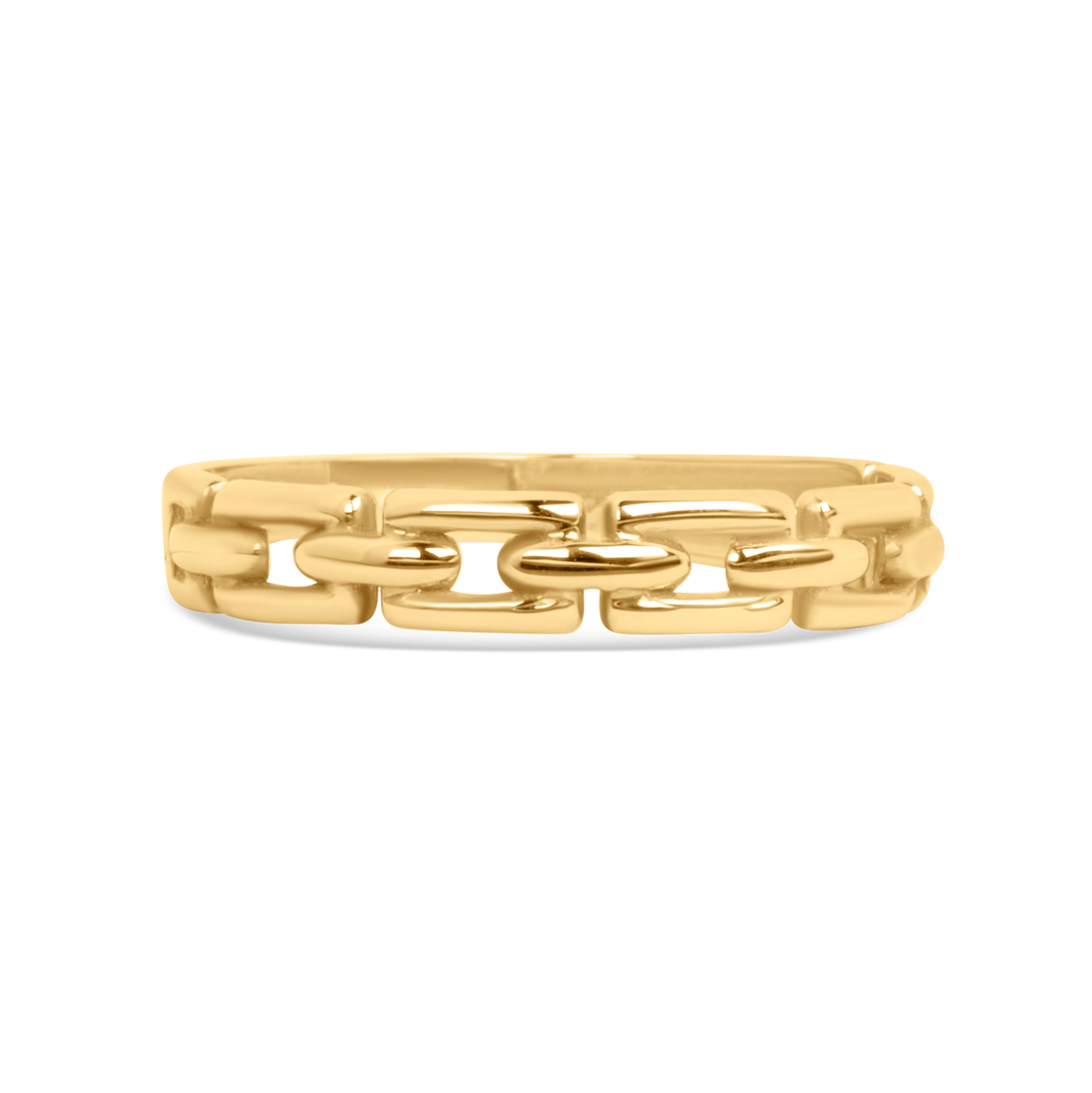 Narrow Chain Link Band | 10k Gold