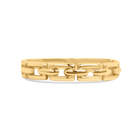 Narrow Chain Link Band | 10k Gold