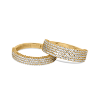 Wide Pave CZ Ring | 10k Gold
