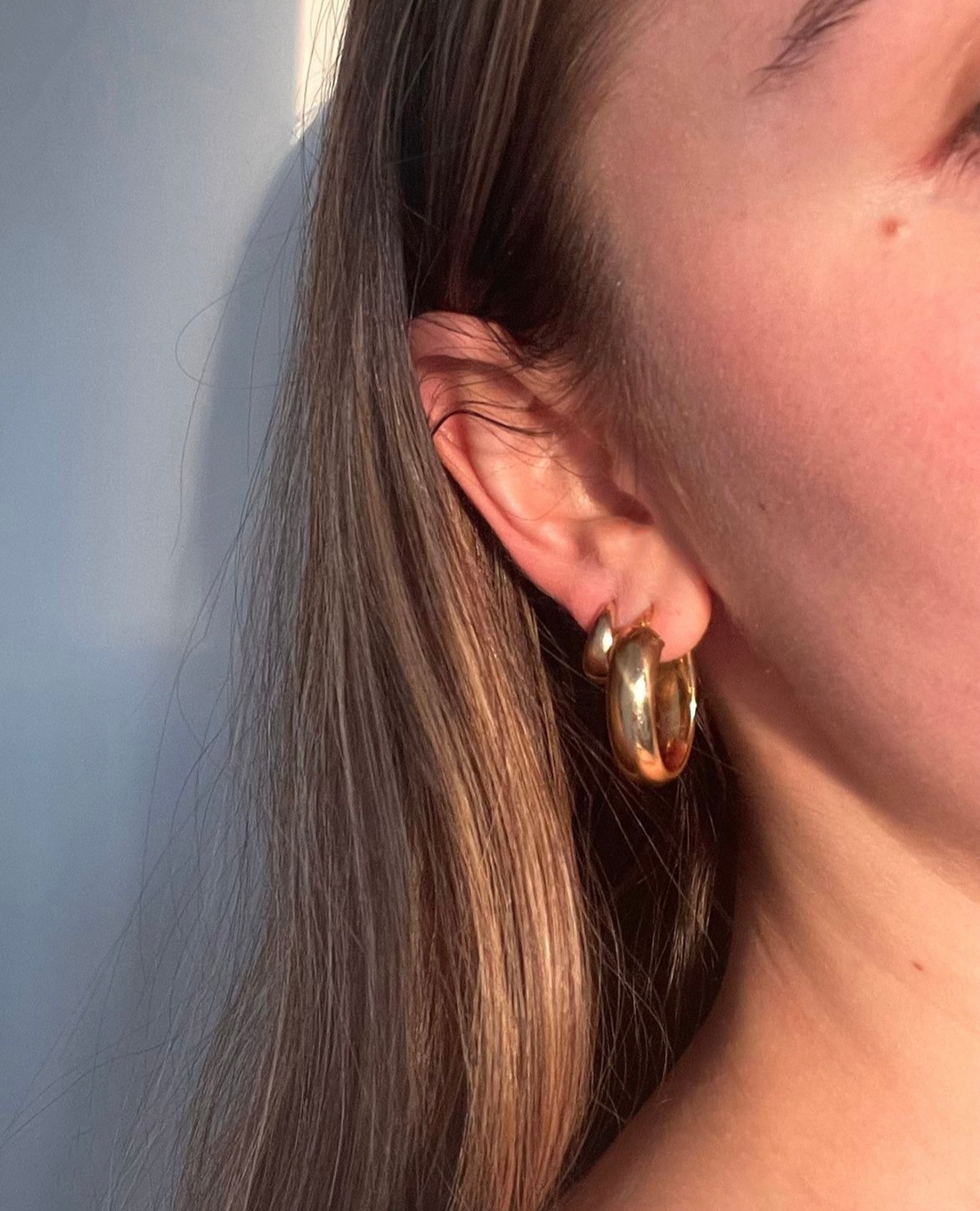 Oval Chunky Hoops | 10k Gold | 27.3mm