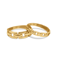 Narrow Chain Link Band | 10k Gold
