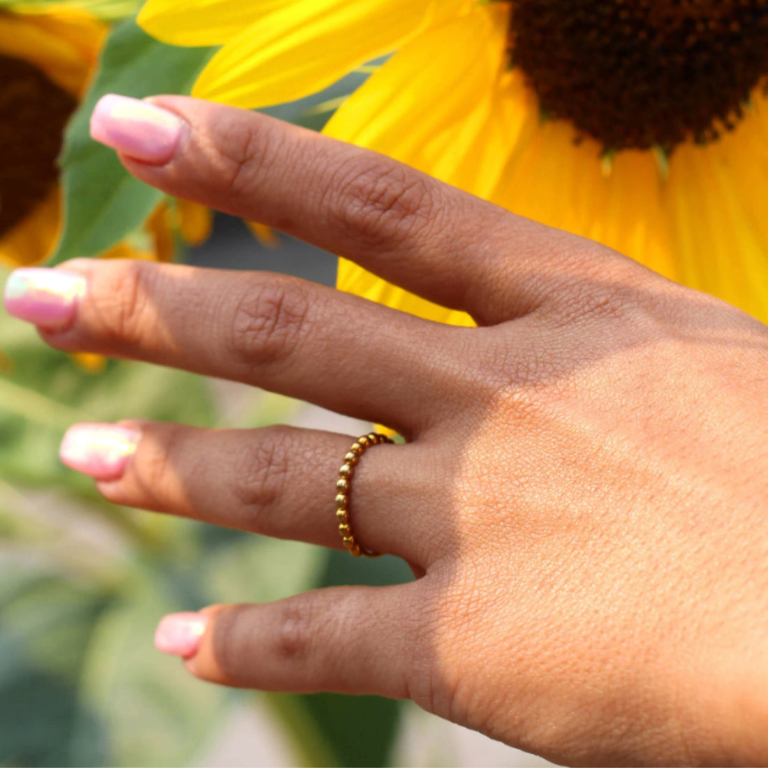 Bead Stacker Ring | 10k Yellow/White/Rose Gold, Silver
