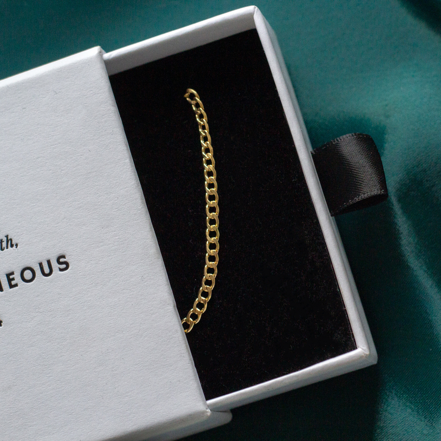 Basic Curb Chain | 10k Gold | 3.2mm | 16-24”