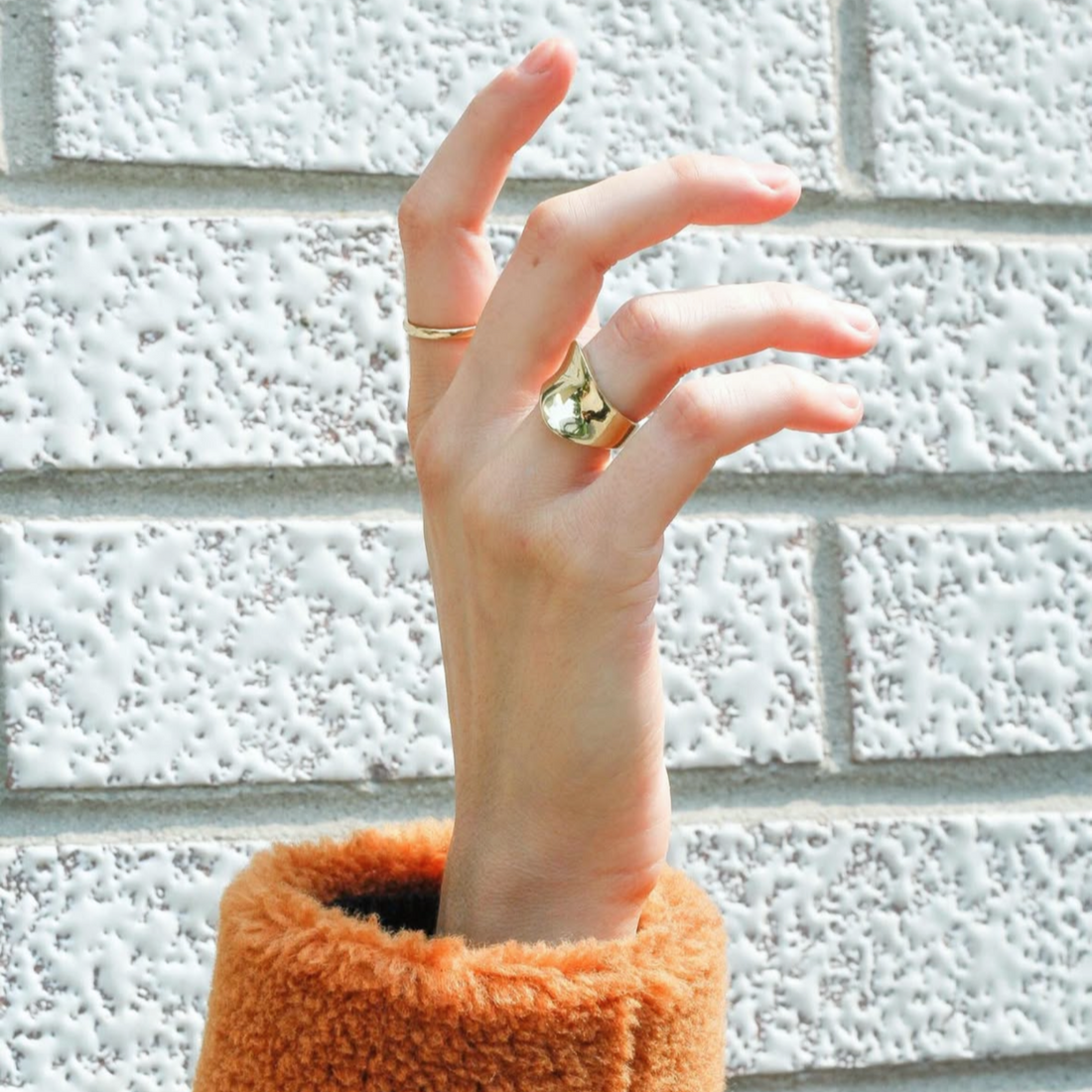 Chunky Wave Ring | 10k Yellow/White/Rose Gold, Silver
