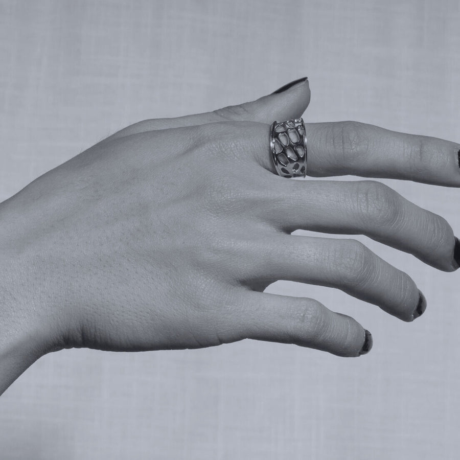 Contemporary silver ring, made in toronto chunky silver ring, boho silver ring, mejuri, toronto made silver jewellery, cheap toronto silver ring