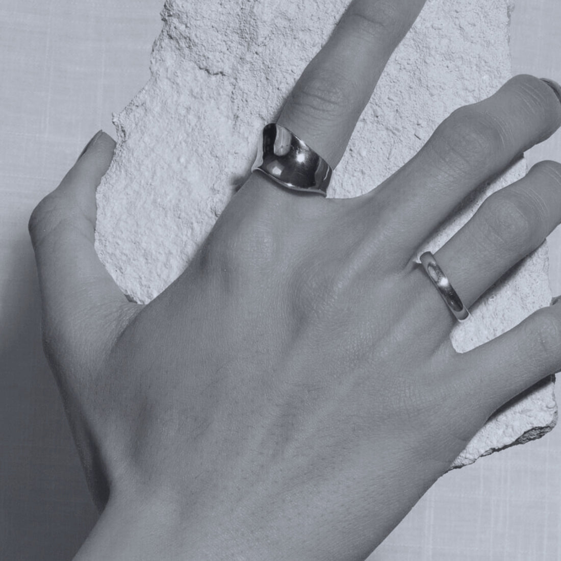 Chunky Wave Ring | 10k Yellow/White/Rose Gold, Silver