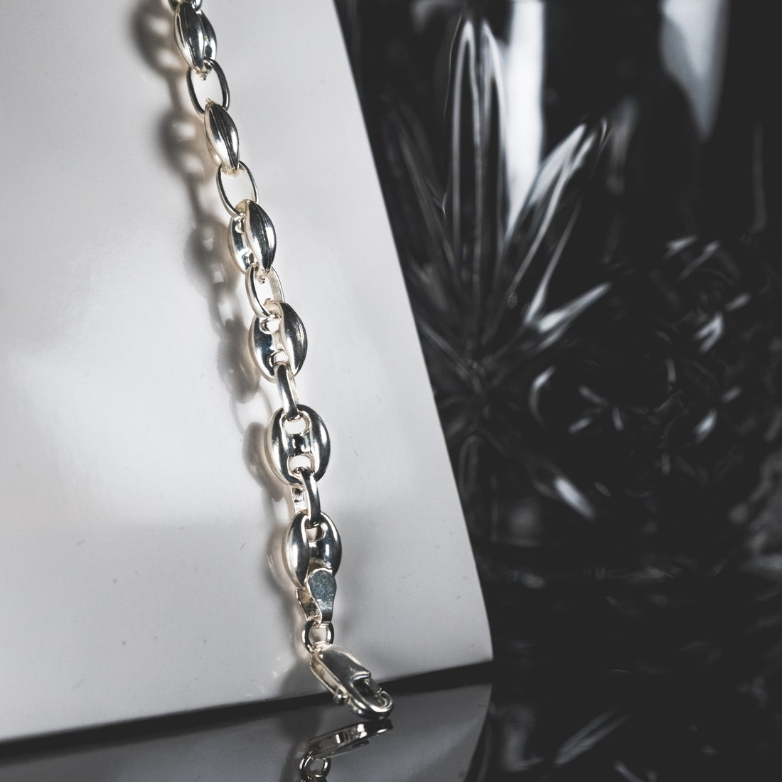 Unisex Puff Mariner Bracelet | Silver