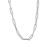 Paperclip Necklace, paperclip necklace sterling silver, mens chunky silver necklace