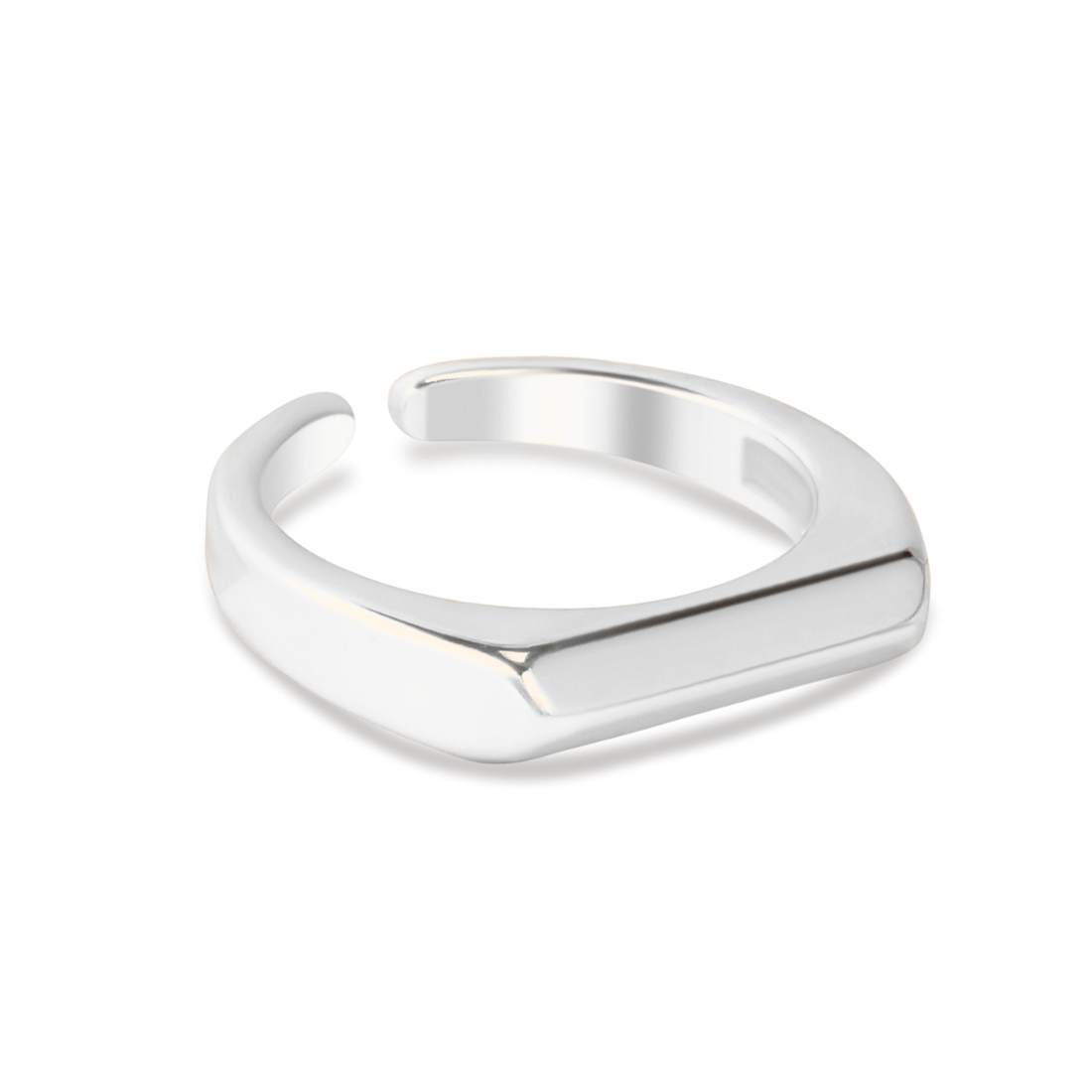 Chunky Bar Ring | 10k Yellow/White/Rose Gold, Sterling Silver