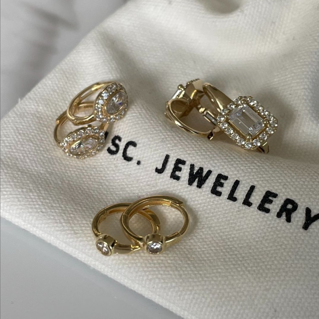 small gold huggies