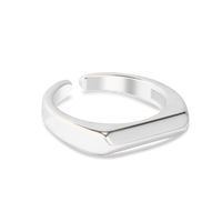 Chunky Bar Ring | 10k Yellow/White/Rose Gold, Sterling Silver