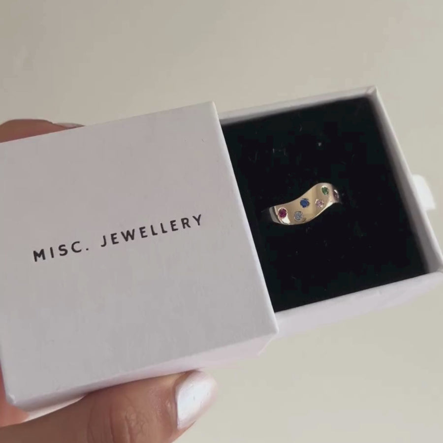 Six Birthstone Ring | 10-14k Yellow/White/Rose Gold