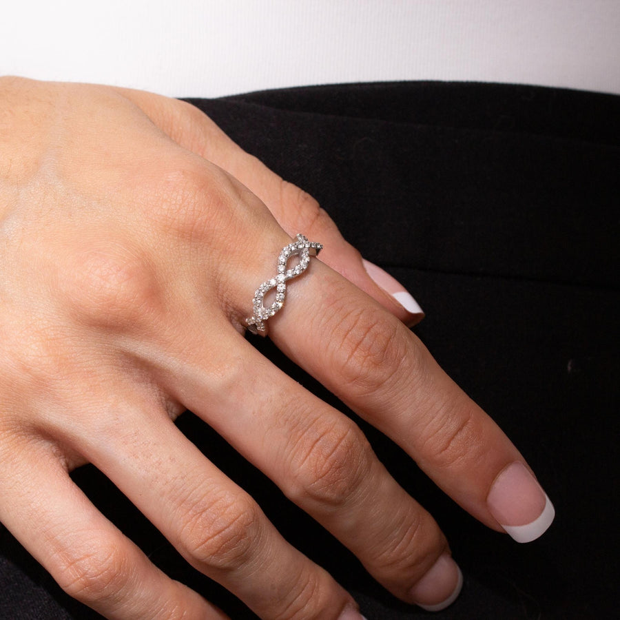 Petite Twisted Vine Diamond Engagement Ring