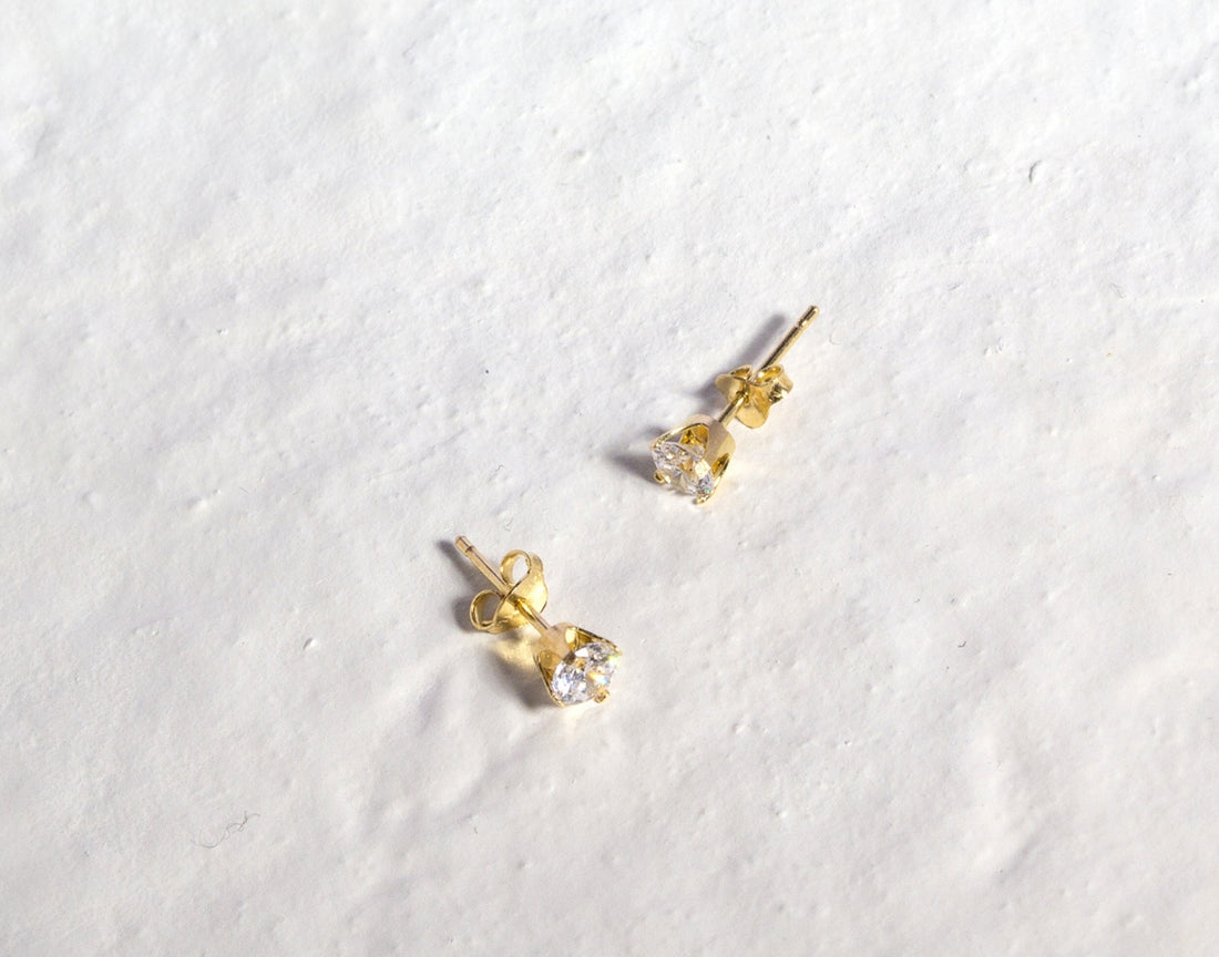 cubic 10k studs, cubic 10k studs toronto ontario canada, minimal gold earrings canada