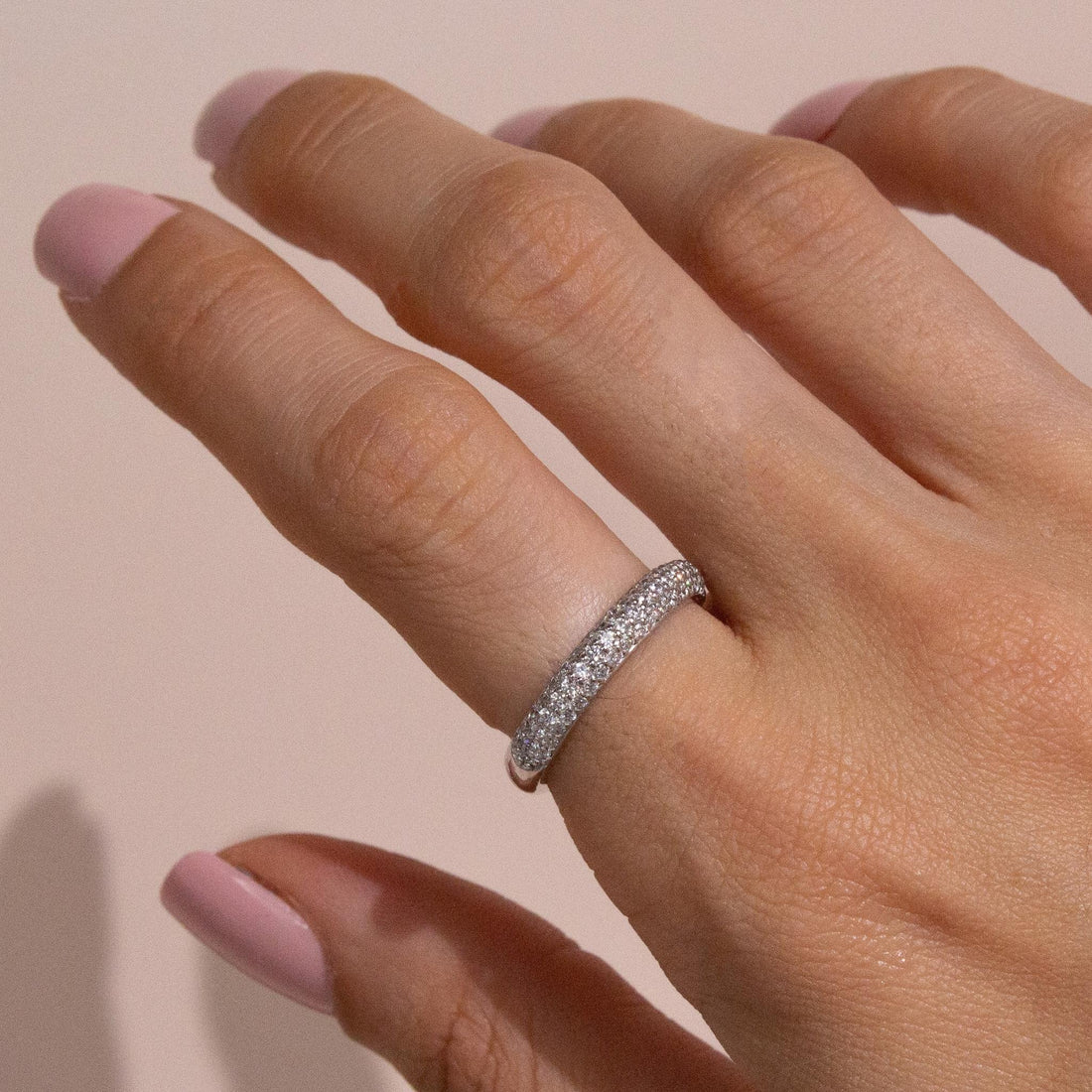 Pave diamond dome best sale ring