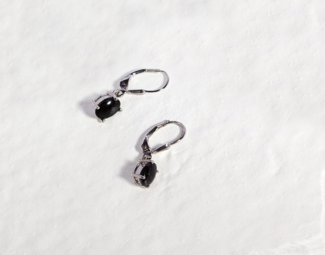 sterling silver dangling earring canada, onyx silver dangling earrings canada, onyx silver earrings toronto