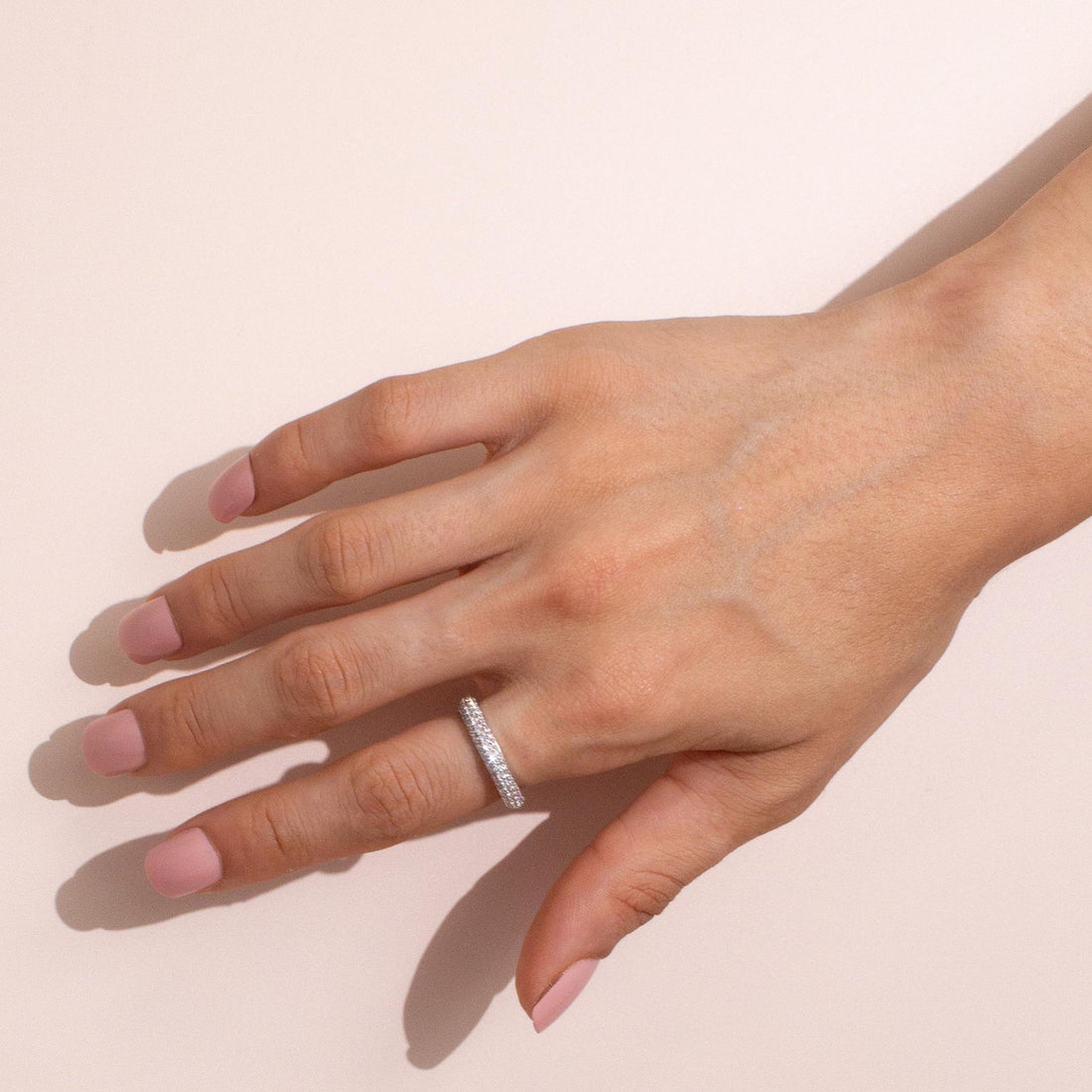 Diamond Pavé Dome Ring | 0.60 CT | 14k Yellow/White/Rose Gold