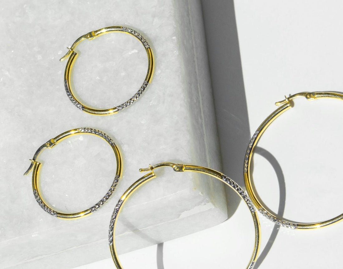  white gold and yellow gold hoops toronto, womens gold hoop earrings9ct gold fancy hoop earrings, 