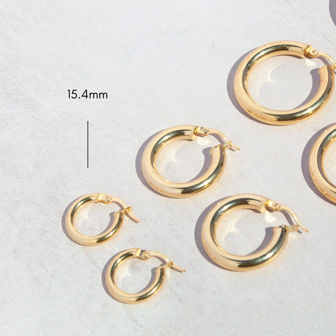 chunky mini gold hoops