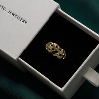 10k solid gold ring, mens nugget ring pinky ring