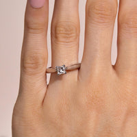 square cut solitaire engagement rings