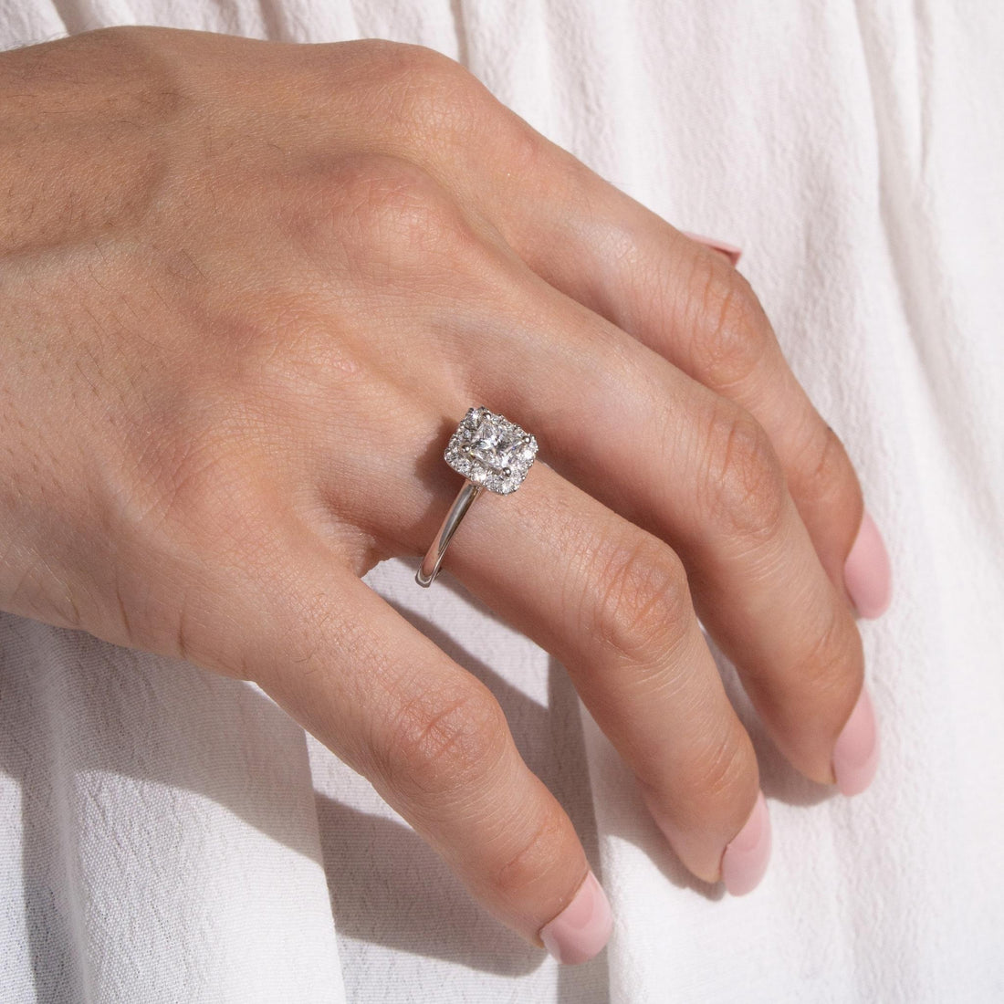 princess cut halo engagement rings 1 carat