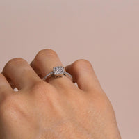 Princess Halo Engagement Ring | 0.50 CT | 14k Yellow/White/Rose Gold