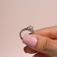 princess cut diamond solitaire engagement ring 14k white gold