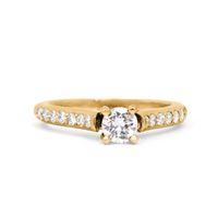 Solitaire Engagement Ring | 0.76 CT | 14k Yellow/White/Rose Gold