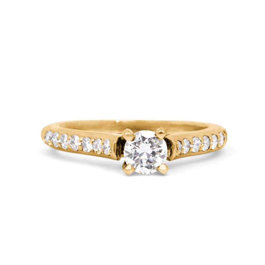 Solitaire Engagement Ring | 0.76 CT | 14k Yellow/White/Rose Gold