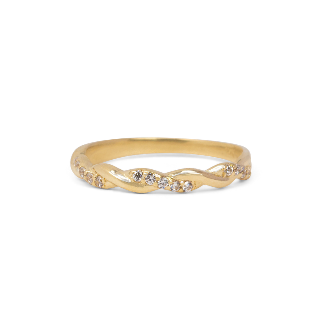 braided gold ring rose, white gold braided ring