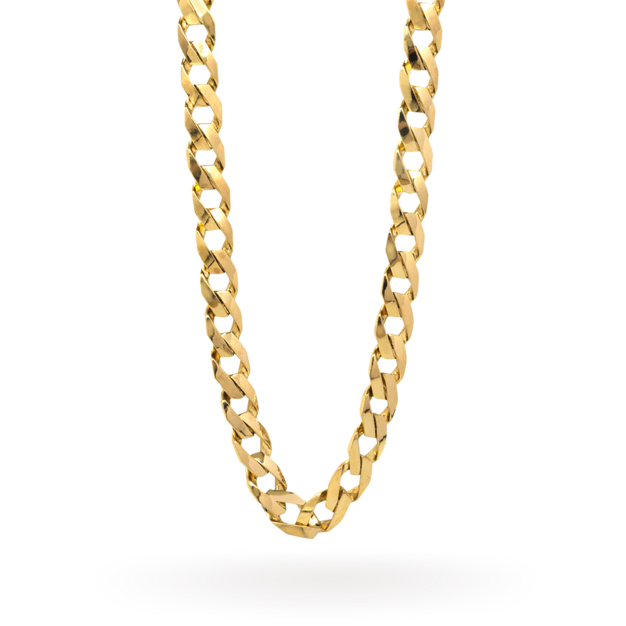 gold curb chain 7mm Canada, 10k solid gold curb chain Canada