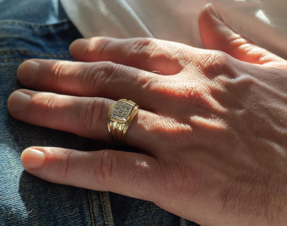 Mens Wedding Rings Canada Men's Chunky 10k Diamond Ring Toronto