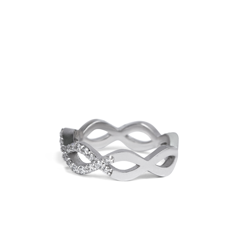 Braided Diamond Ring | 0.60 CT | 14k Yellow/White/Rose Gold