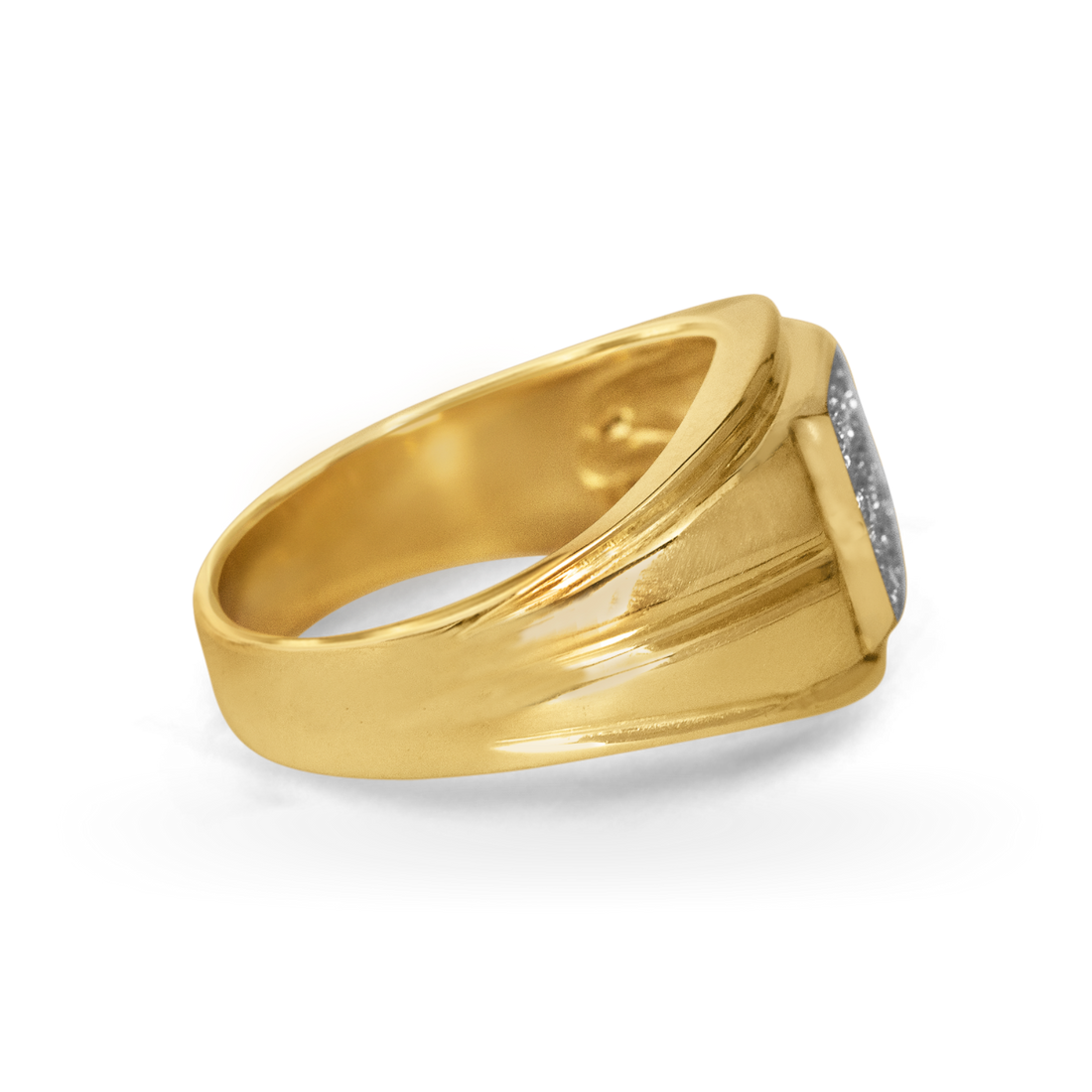 Men's Statement Diamond Ring | 10k Yellow/White/Rose Gold