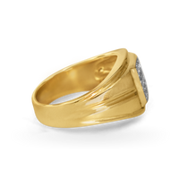 Men's Statement Diamond Ring | 10k Yellow/White/Rose Gold
