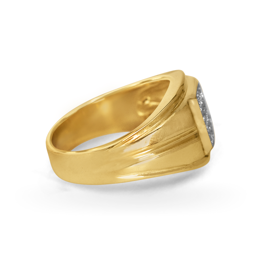 Men's Statement Diamond Ring | 10k Yellow/White/Rose Gold