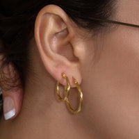 gold hoop earrings 14k