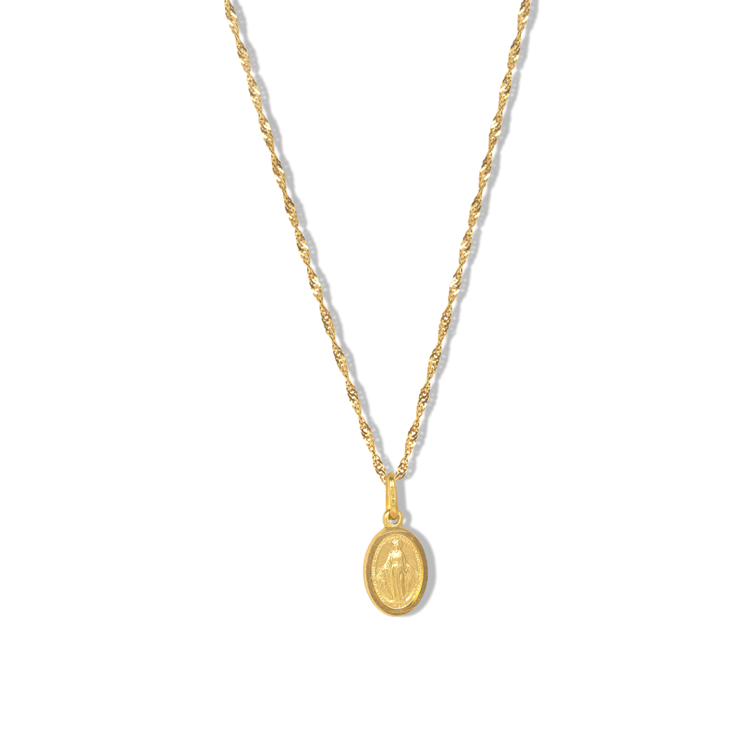 Oval Mary Pendant | 10k Gold | 16–22"